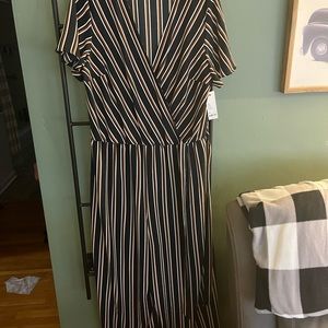 Apt. 9 Navy and Orange Jumpsuit